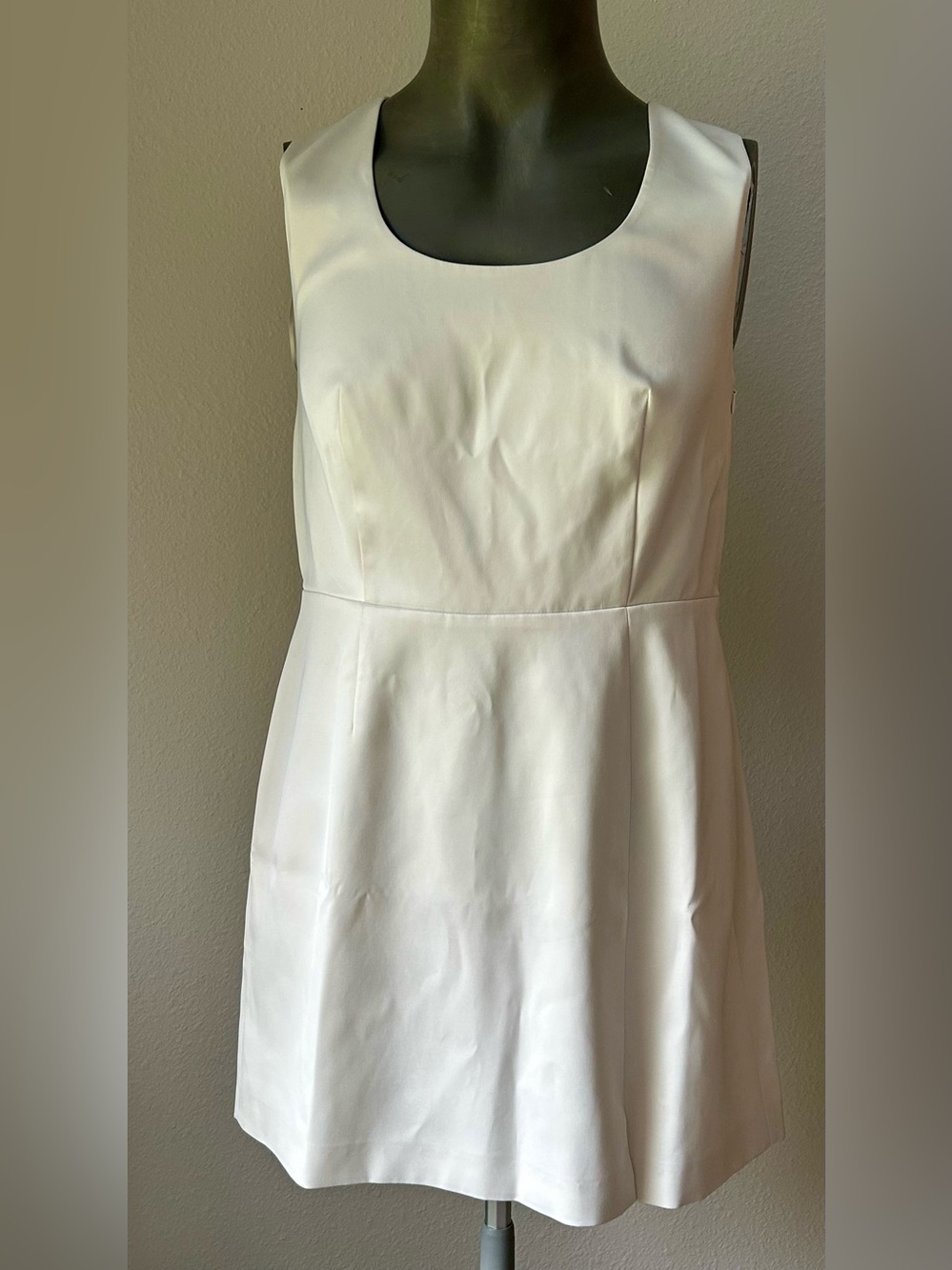 French Connection Off-White Sateen Sleeveless Mini Dress; Bridal/Events/Travel